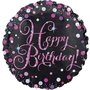 Sprankelend Roze 'Happy Birthday' Folie Ballon 45cm