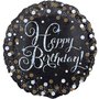 Sprankelend 'Happy Birthday' Folie Ballon 45cm