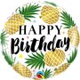 Ananas 'Happy Birthday' Folie Ballon 45cm