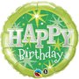 Groen 'Happy Birthday' Folie Ballon 45cm