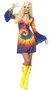 60's Hippie Psychedelisch Spiraal Kleuren Jurk Dames Kostuum