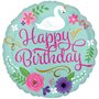Prachtige zwaan 'Happy Birthday' Folie Ballon 45cm