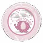 Roze Paraplufantje 'Baby Shower' Folie Ballon 45cm