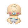 Baby met Blauwe Speen Folie Ballon 45cm