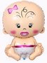 Baby met Roze Speen Folie Ballon 45cm