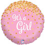 Glitter 'It's A Girl' Folie Ballon 45cm
