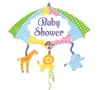 Paraplu Jungledieren 'Baby Shower' Folie Ballon 81cm