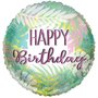 Jungle Bladeren 'Happy Birthday' Folie Ballon 45cm