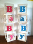 Blokkendozen Transparant 'BABY' set 4 stuks