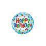 Blokken 'Happy Birthday' MiniVorm Folie Ballon 22cm
