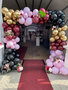 Ballonnenboog Organic Maroon, Roze, Zwart Shiny Vierkant 