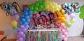 Ballonnenboog Pastel Regenboog Standaard Enkeldeurs Clusters van 4
