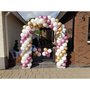 Ballonnenboog met Chroom Bloemen Standaard Enkeldeurs Clusters van 4 