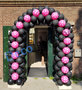 Ballonnenboog Zwart en Roze Polkadots Enkeldeurs
