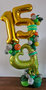 Groen Dierenprint Jungle Hart Collage 15 Jaar Ballonnenpilaar