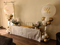 Ballonnenpilaar Luxe Wit Goud met Persoonlijke Opdruk