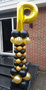 Ballonnenpilaar Deluxe Letter 'P' 