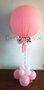 Roze Ballonboompje met LEDverlichting en Jute Ballonnenpilaar