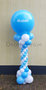 Ballonnenpilaar Deluxe Blauw met Wit met Persoonlijke bedrukking