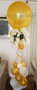 Ballonnenpilaar Luxe Goud met Hangbloemen
