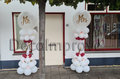 Ballonnenpilaar Luxe Maroon Wit Goud met Persoonlijke Opdruk