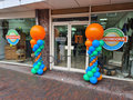 Ballonnenpilaar Deluxe Oranje, Blauw, Groen