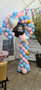 Roze en Blauw Vraagteken Ballonnenpilaar met Folieballonnen incl. Genderballon en Elektrische Ontsteking