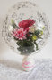Trosje Bloemen in Filigree Ballon met Roze Vaas Tafeldecoratie