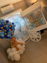 Luchtballon Blauw met Teddybeer en Wolk Ballondecoratie