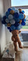 Luchtballon Blauw met Teddybeer en Wolk Ballondecoratie