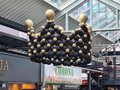 Zwart Chroom Goud Kroon 3D Ballondecoratie