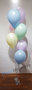 Trosje met 7 Heliumballonnen Boeket en Folie Ballon Gewicht in ieder Gewenste Standaard Kleur 