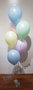 Trosje met 6 Heliumballonnen Boeket en Folie Ballon Gewicht in ieder Gewenste Standaard Kleur 