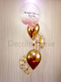 Goud Confetti en Bubble met Persoonlijke Opdruk Helium Ballonnenboeket