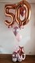 Rosegold en Soft Pink Collage 50 Jaar Helium Ballonnentros