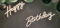 Wit 'Happy Birthday' Neon Bord