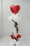 Ballonnenpilaar Luxe Hart met Rozen