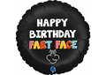 Zwart 'Happy Birthday Fart Face' Folie Ballon 45cm