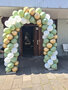 Ballonnenboog Eucalyptus, WIt, Chroom Goud Standaard Enkeldeurs Clusters van 4