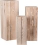 Vierkante Zuilen Hout Set Van 3 Verhuur