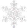 Betallic Sneeuwvlok Transparant SuperVorm Folie Ballon 97cm