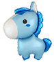 Flex Blauw Pony Paard Folie Ballon 86cm