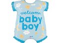 Grabo Blauw Romper 'Welcome Baby Boy' Folie Ballon 79cm