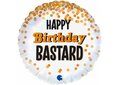 Grabo Goud Confetti 'Happy Birthday Bastard' Folie Ballon 45cm
