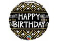 Qualatex Afrikaanse Print 'Happy Birthday' Folie Ballon 45cm