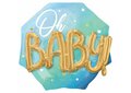Anagram Blauw 'Oh Baby' 3D Folie Ballon 76cm