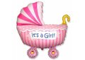 Kinderwagen 'Baby Girl' SuperVorm Folie Ballon 89cm