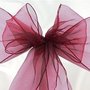 Burgundy Organza Stoel Sjerp 6st
