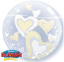 Witte Harten Insider Bubbel Ballon 61cm