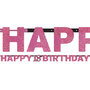 Sprankelende Roze 18e Verjaardag 'Happy Birthday' Letter Slinger 213cm